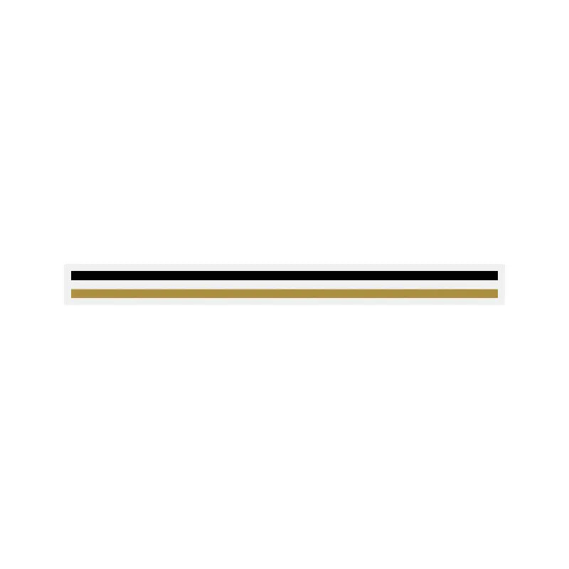 3/16" x 150 ft. Black & Gold Met. 2 Color Pinstripe Tape