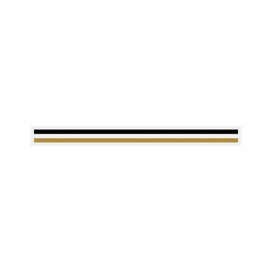 3/16" x 150 ft. Black & Gold Met. 2 Color Pinstripe Tape