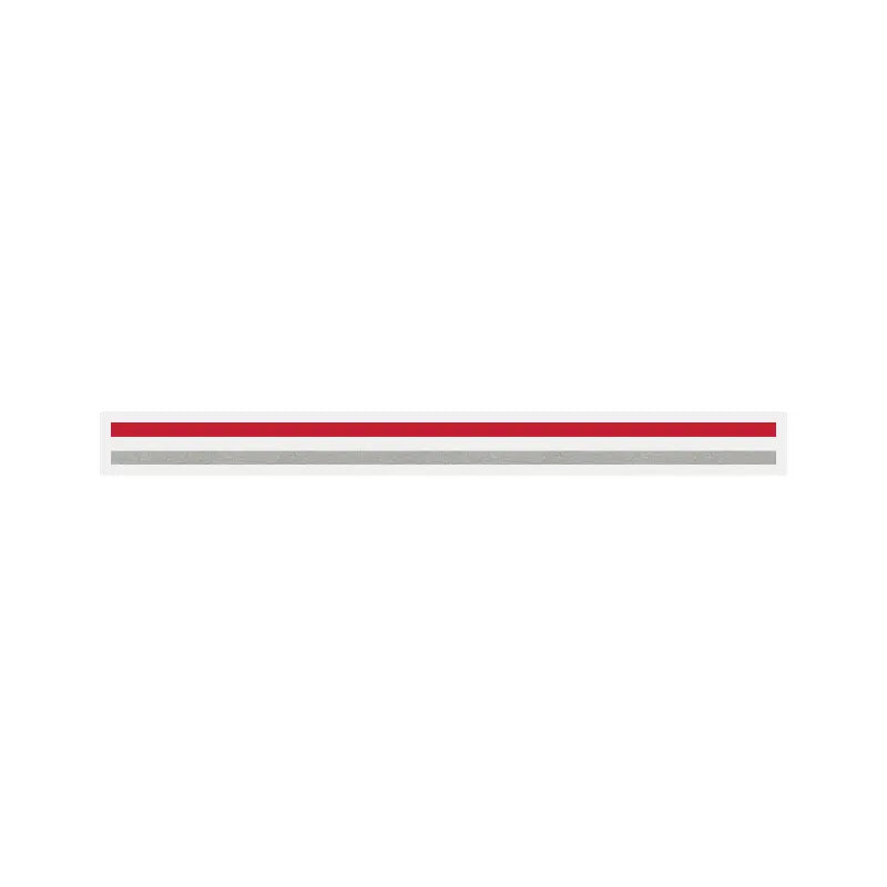 3/16" x 150 ft. 2 Color Pinstripe Tape (Cardinal Red/Silver Metallic)