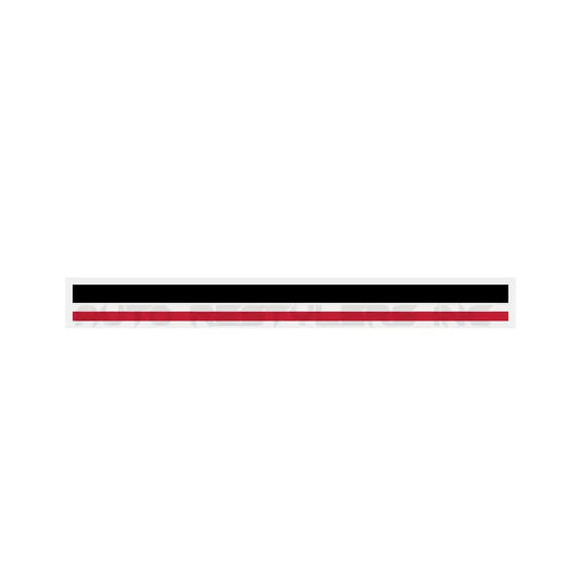 4/16" Black/ Cardinal Red 2 Color Pinstripe Tape