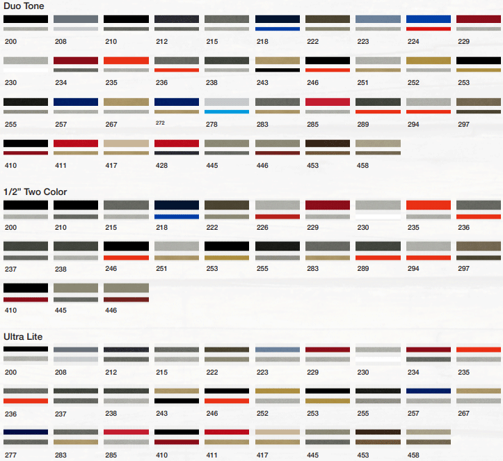 2 color striping tape chart for boats